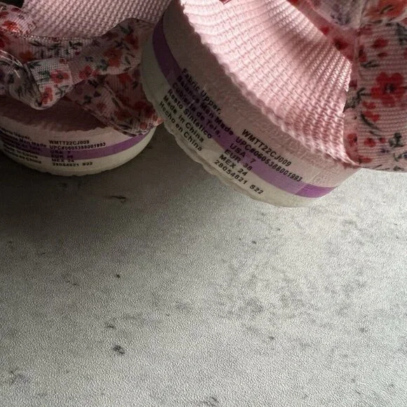 Time And Tru Cushion Sole Women’s Floral Strappy Slip On  Sandals Size 7 - Picture 9 of 15